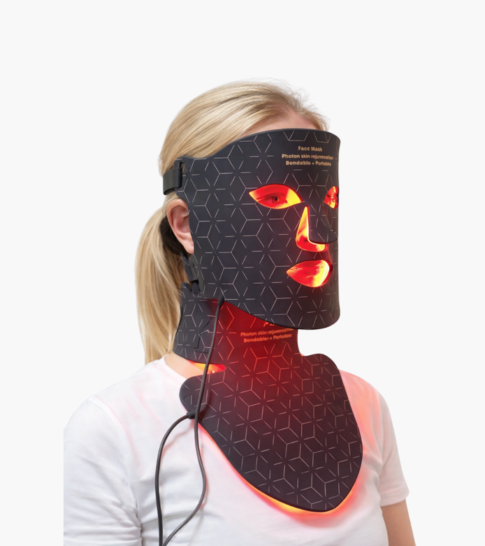 LED-mask för ansikte & hals – LED-ljusterapi hemma (7 färger)